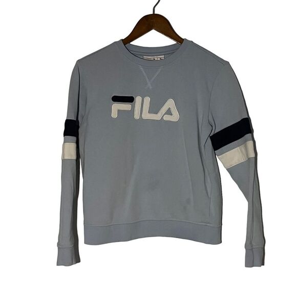 Women's Fila Blue Crewneck Logo Sweatshirt - Picture 1 of 7